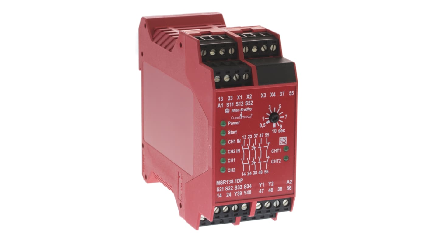 Relè di sicurezza Rockwell Automation MSR138.1DP, 115V ca, 1 canale, 2 contatti di sicurezza