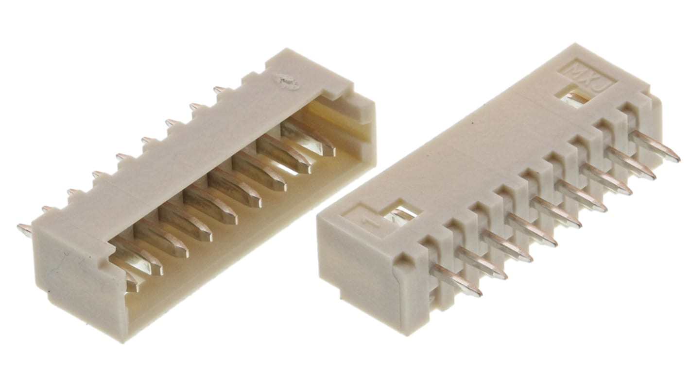 File di contatti PCB Molex, 9 vie, 1 fila, passo 1.25mm