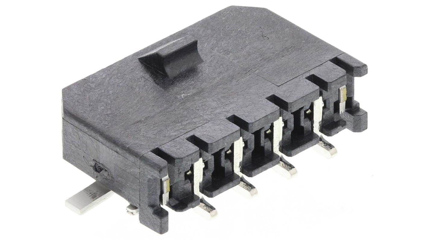 Embase pour CI Molex, Micro-Fit 3.0, 4 pôles , 3.0mm 1 rangée, 5.0A, Angle droit