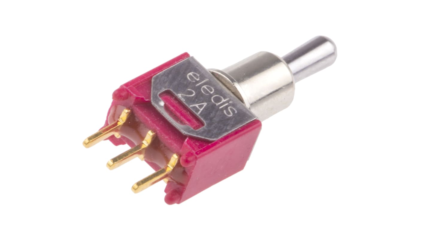 RS PRO Toggle Switch, PCB Mount, On-Off-On, SPDT, Through Hole Terminal