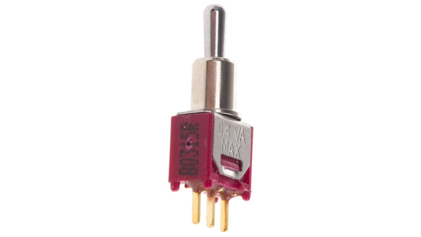 RS PRO Toggle Switch, PCB Mount, On-Off-(On), SPDT, Through Hole Terminal