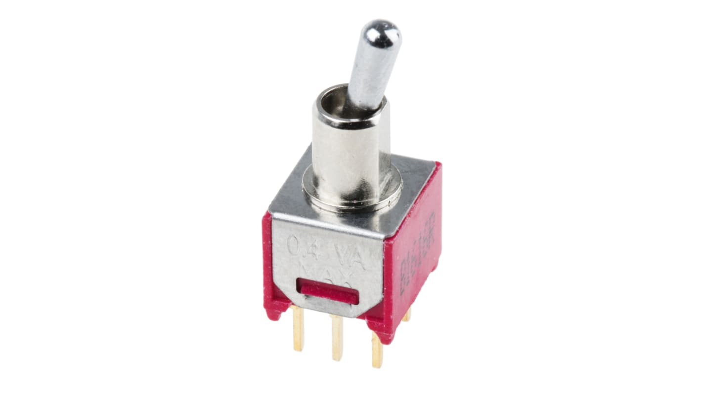 RS PRO Toggle Switch, PCB Mount, On-On, DPDT, Through Hole Terminal, 20V ac/dc