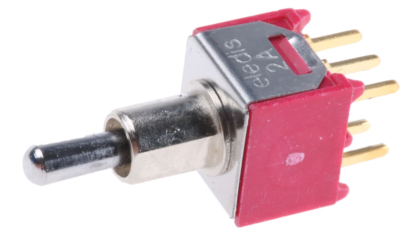 RS PRO Toggle Switch, PCB Mount, (On)-Off-(On), DPDT, Through Hole Terminal