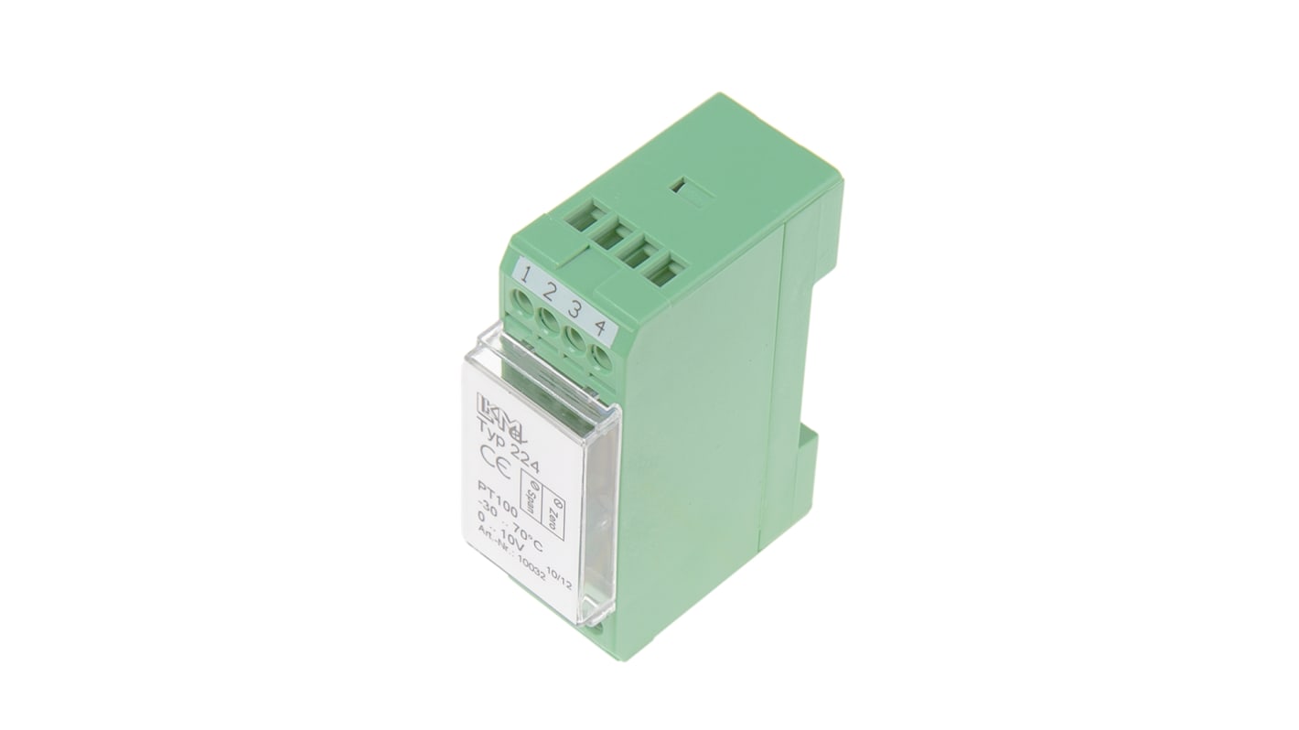 Transmisor de temperatura LKMelectronic serie LKM 224, rango temp: -30°C → +70°C, para PT100, 15 → 35 V