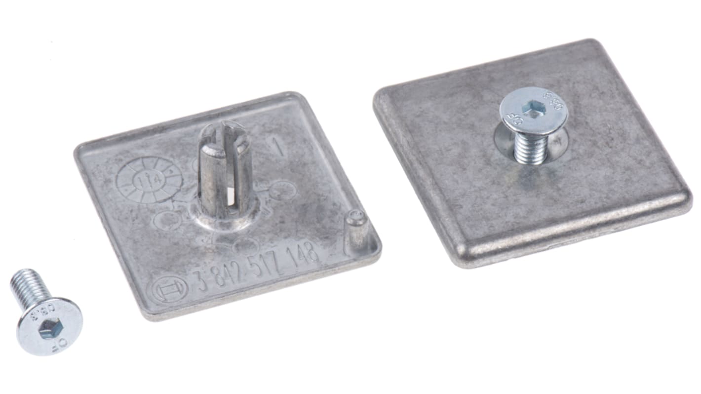 Bosch Rexroth Zinkdruckguss, Galvanisierter Stahl Endkappe Schwarz, 45 mm, 8mm