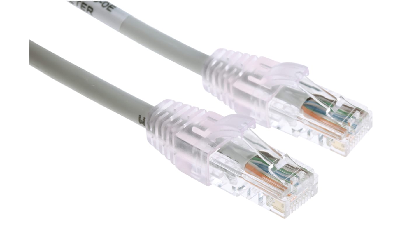 Molex Premise Networks Cat5e Straight Male RJ45 to Straight Male RJ45 Ethernet Cable, U/UTP, Grey PVC Sheath, 7m