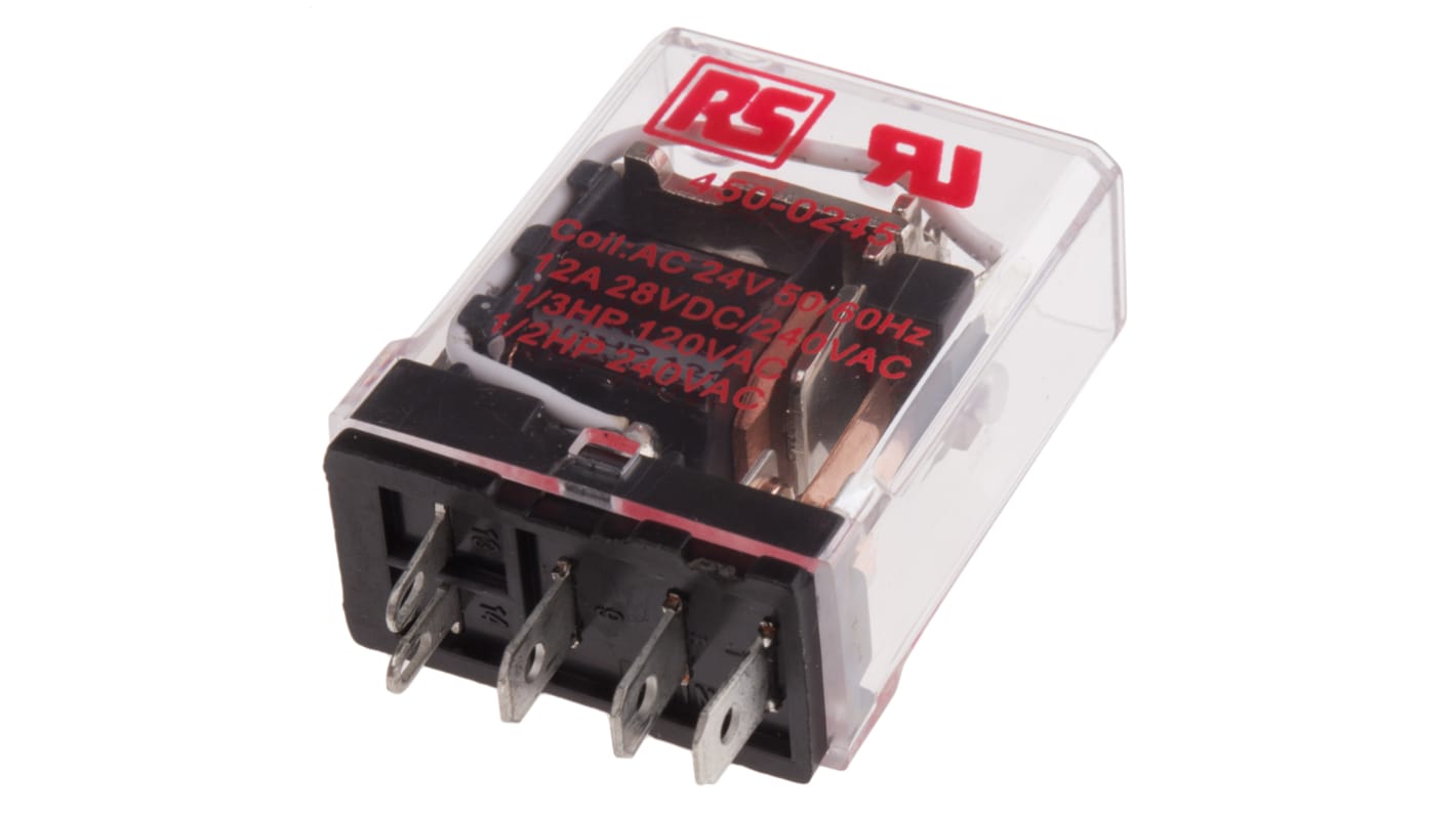 RS PRO PCB Mount Power Relay, 24V ac Coil, 15A Switching Current, SPDT