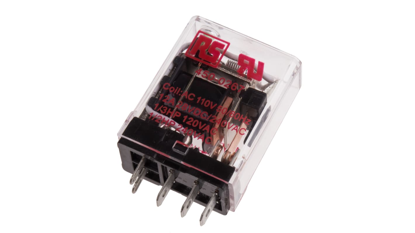 RS PRO PCB Mount Power Relay, 110V ac Coil, 15A Switching Current, SPDT