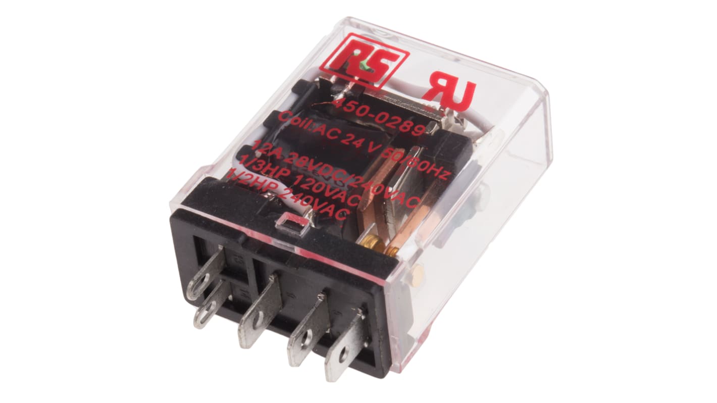 RS PRO PCB Mount Power Relay, 24V ac Coil, 15A Switching Current, SPDT