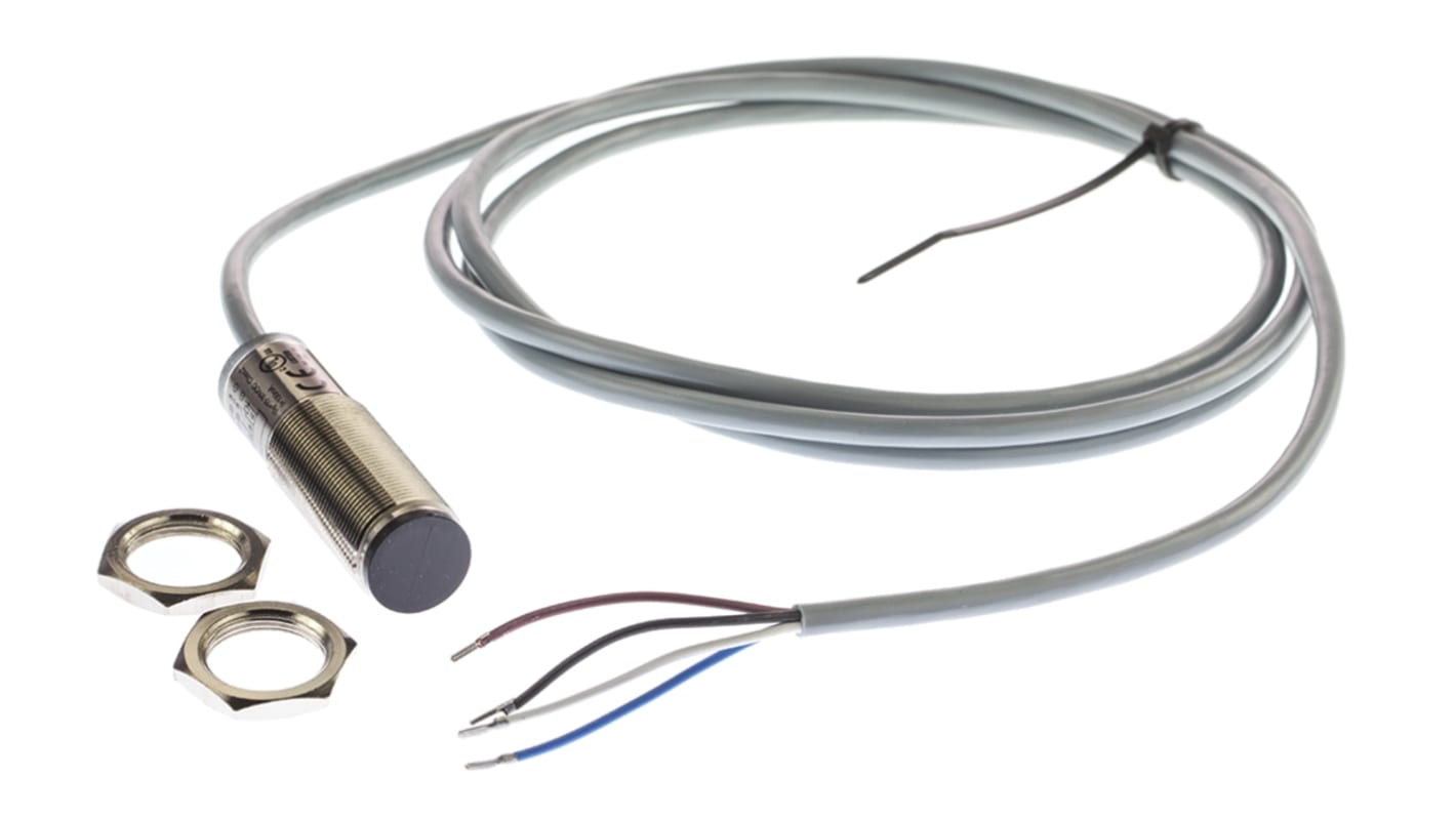 Pepperl + Fuchs Diffuse Photoelectric Sensor, Barrel Sensor, 200 mm Detection Range