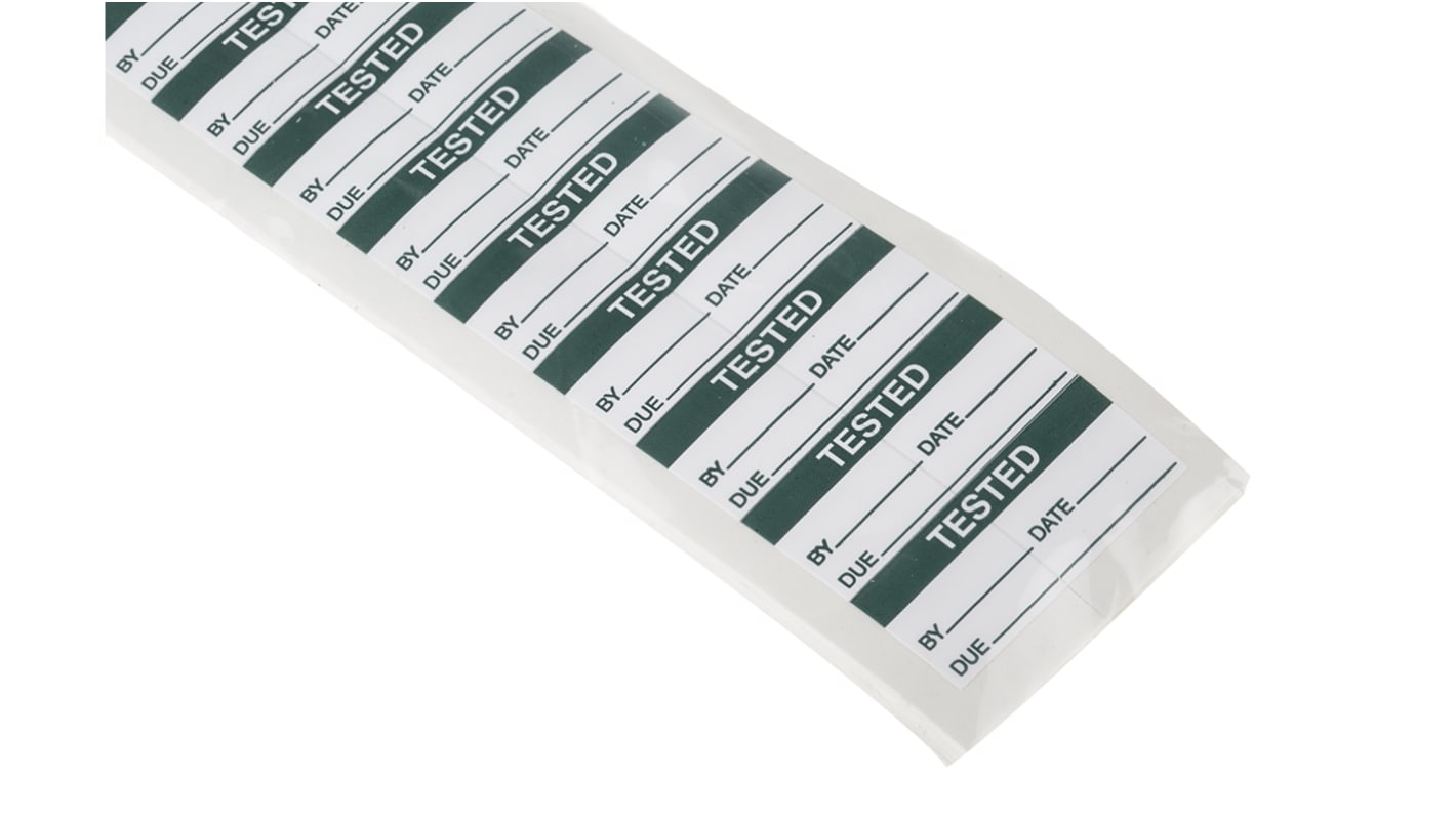 RS PRO Adhesive Pre-Printed Adhesive Label-Tested-. Quantity: 140