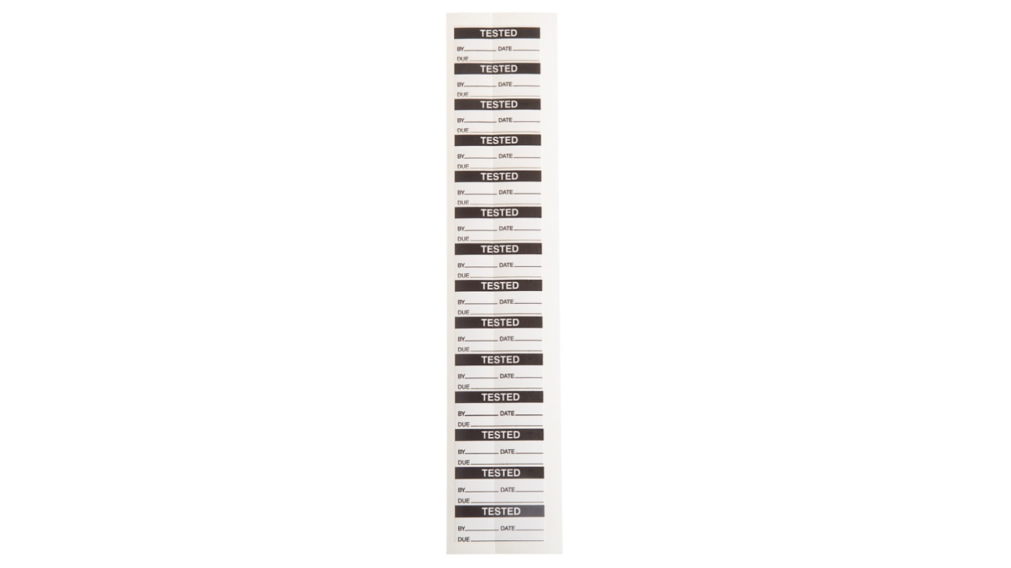 RS PRO Adhesive Pre-Printed Adhesive Label-Tested-. Quantity: 140