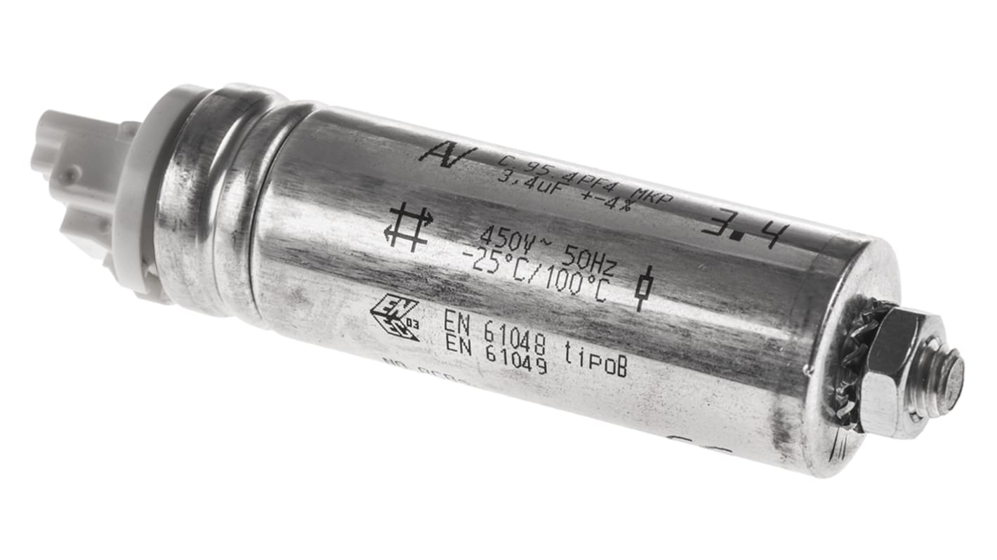 KEMET 3.4μF Polypropylene Capacitor PP 450V ac ±10% Tolerance C95 Series