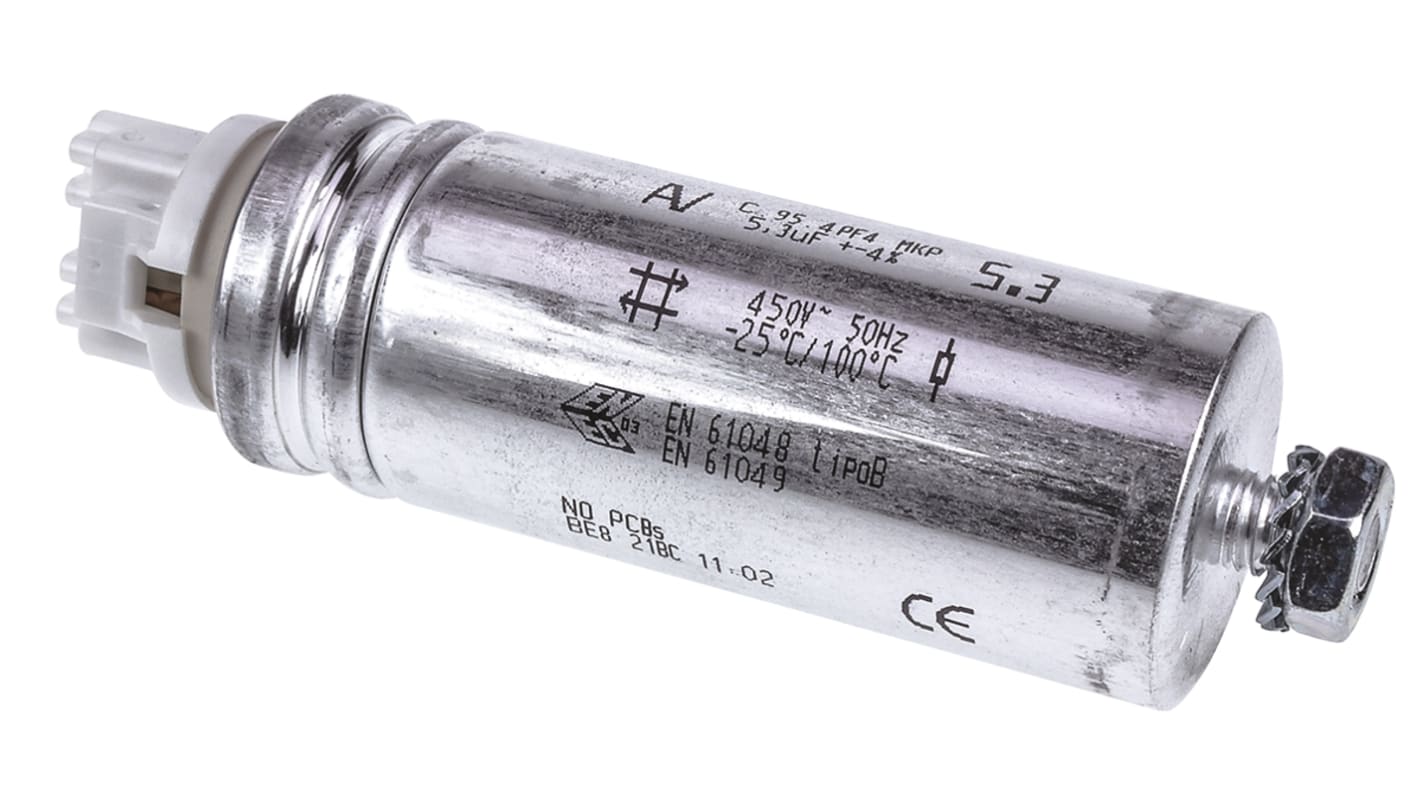 KEMET 5.3μF Polypropylene Capacitor PP 450V ac ±10% Tolerance C95 Series