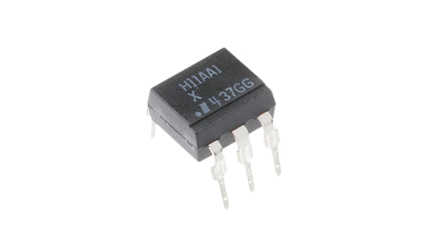 Optoacoplador Isocom de 1 canal, Vf= 1.5V, Viso= 5,3 kVrms, IN. AC, OUT. Transistor, mont. pasante, encapsulado PDIP, 6