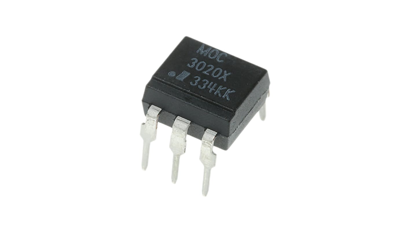 Isocom, MOC3020X Triac Output Optocoupler, Through Hole, 6-Pin PDIP