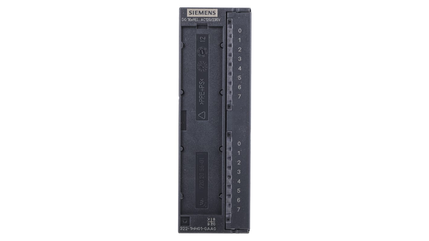 Siemens SIMATIC S7-300 Series Series PLC I/O Module for Use with S7-300 Series, Digital, Relay, 120 V