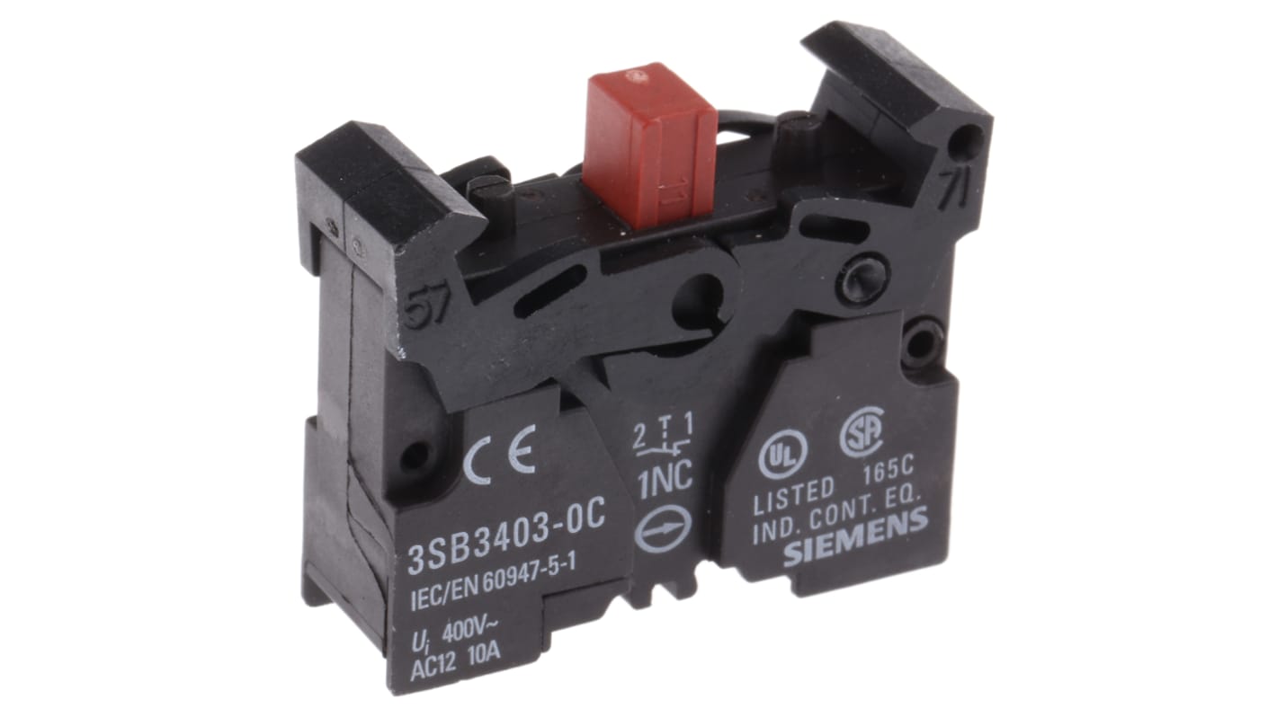 Siemens Siemens 3SB3 Series Contact Block, 1NC