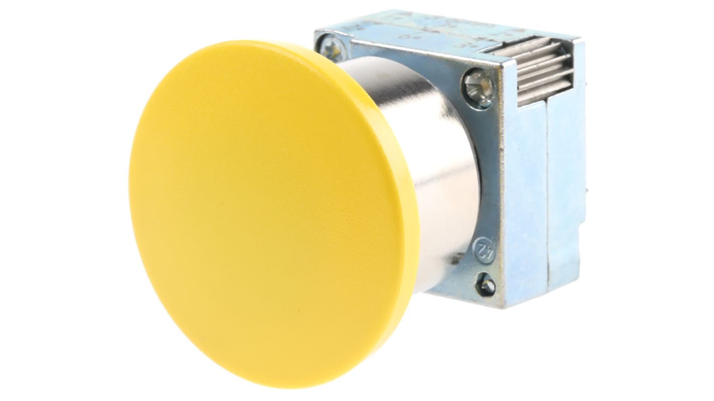 Siemens 3SB3 Series Yellow Mushroom, Momentary Actuation, 22mm Cutout