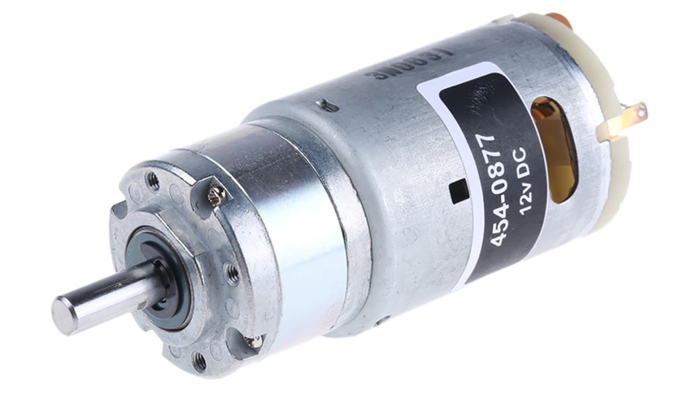 RS PRO Brushed Geared DC Geared Motor, 19.8 W, 12 V dc, 20 Ncm, 3090 rpm, 6mm Shaft Diameter