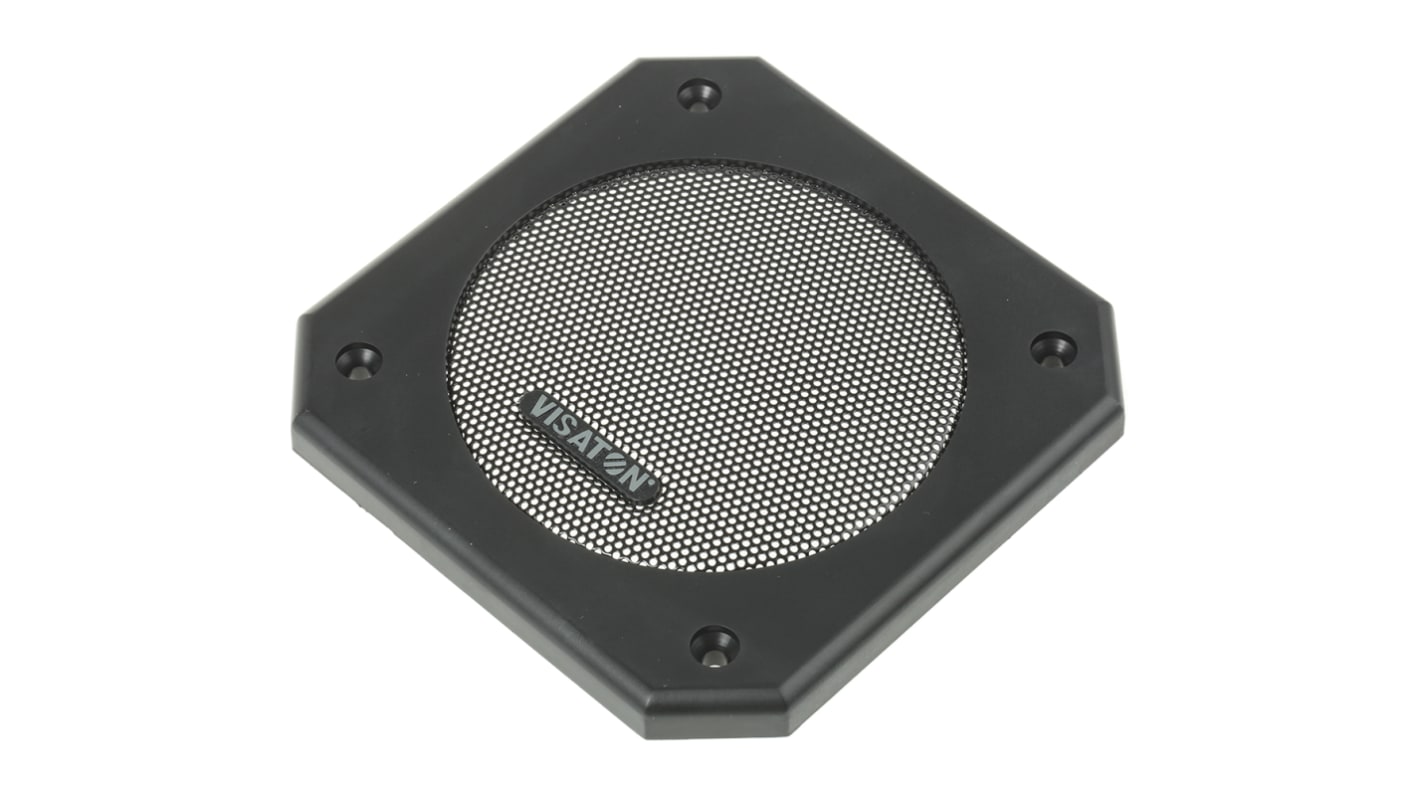 GRILLE 10 ES Visaton Black Square Speaker Grill for 10 cm/4 in, 10 cm/8 in Speaker Size RS