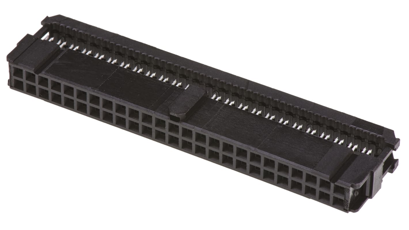 Connettore IDC TE Connectivity Femmina, 50 vie, 2 file, passo 2.54mm, Montaggio su cavo