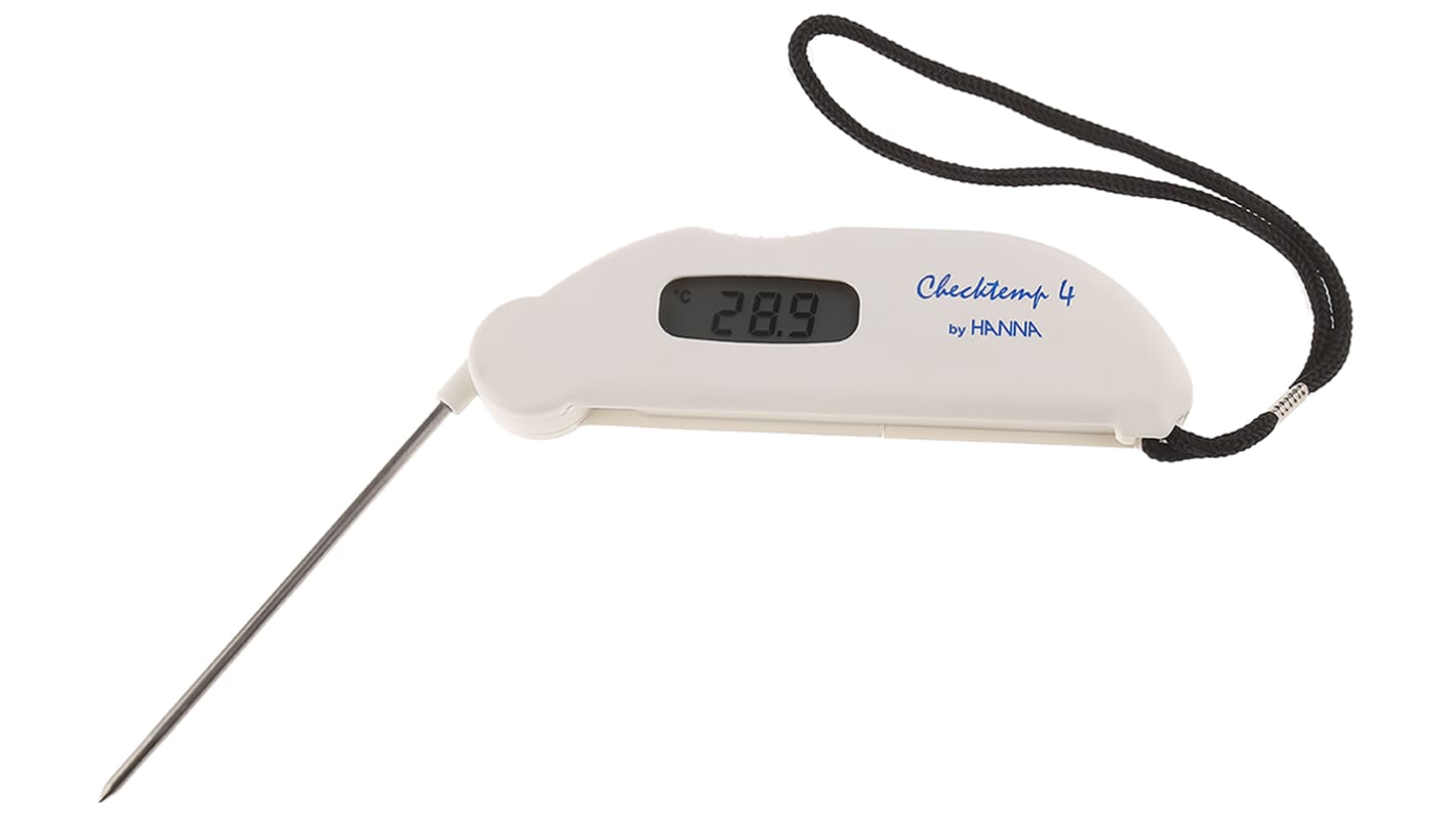 Hanna Instruments CHECKTEMP 4 Handheld Digital Thermometer for Food Industry Use, 1 Input(s), +220°C Max, ±0.3 °C