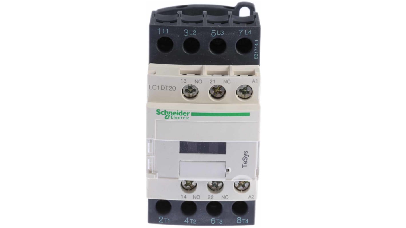 Schneider Electric LC1D Series Contactor, 24 V ac Coil, 4-Pole, 20 A, 4NO, 690 V ac