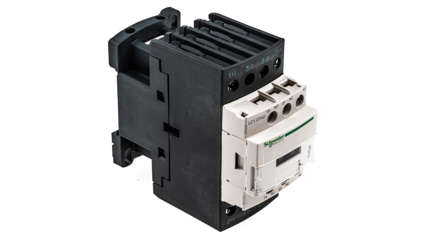 Schneider Electric LC1D Series Contactor, 110 V ac Coil, 4-Pole, 40 A, 4NO, 690 V ac