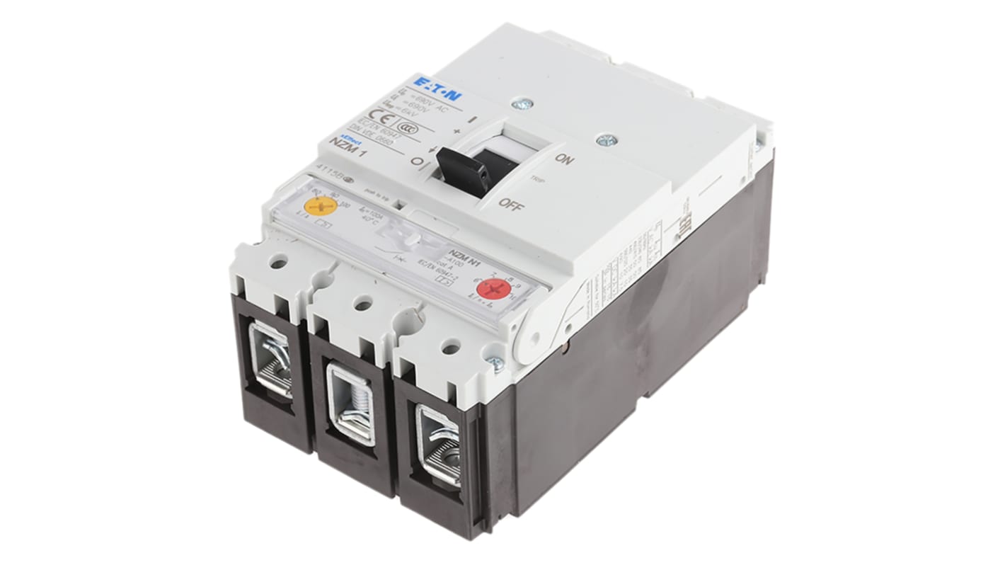 MCCB Eaton, 3 Polos, 100A, Capacidad de Ruptura 50 kA, Montaje fijo, xEnergy, Eaton Moeller