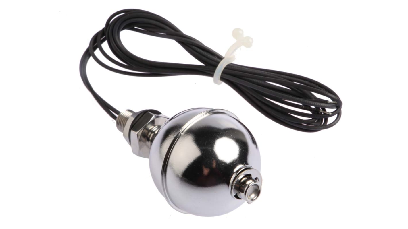 Cynergy3 SSF28 Series Vertical Stainless Steel Float Switch, Float, 350mm Cable, Direct Load, 300V ac Max, 300V dc Max