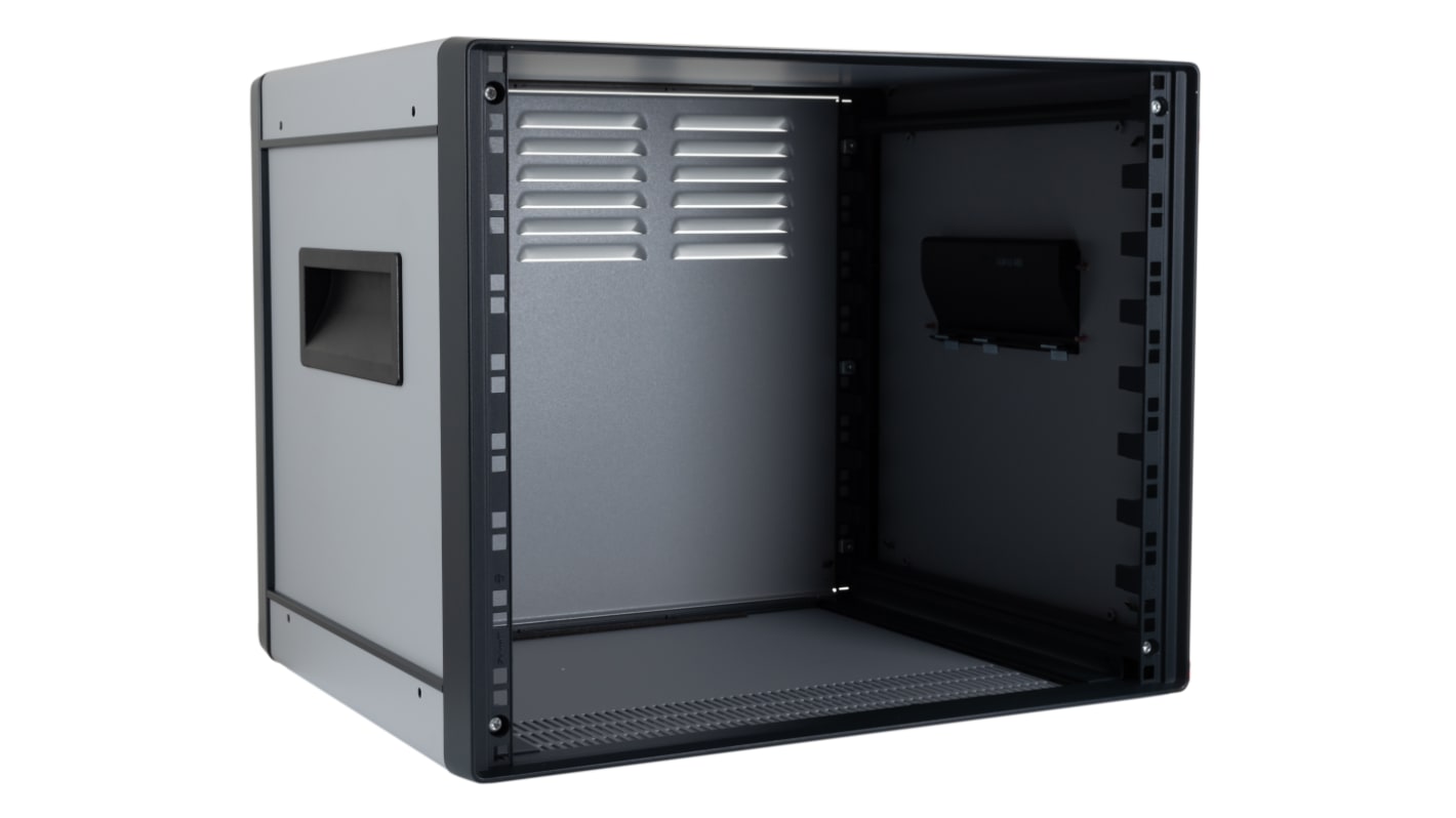 Caja de montaje en rack de 19" 9U nVent SCHROFF serie Comptec, de Aluminio, Acero, ventilada, 433 x 520 x 400mm