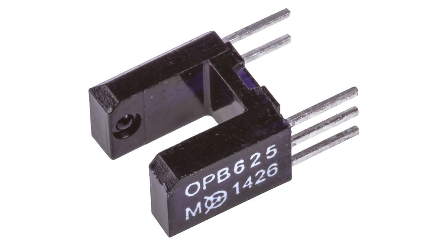 OPB625 Optek, Through Hole Slotted Optical Switch, Buffer, Open-Collector with 10K Pull-Up Resistor Output