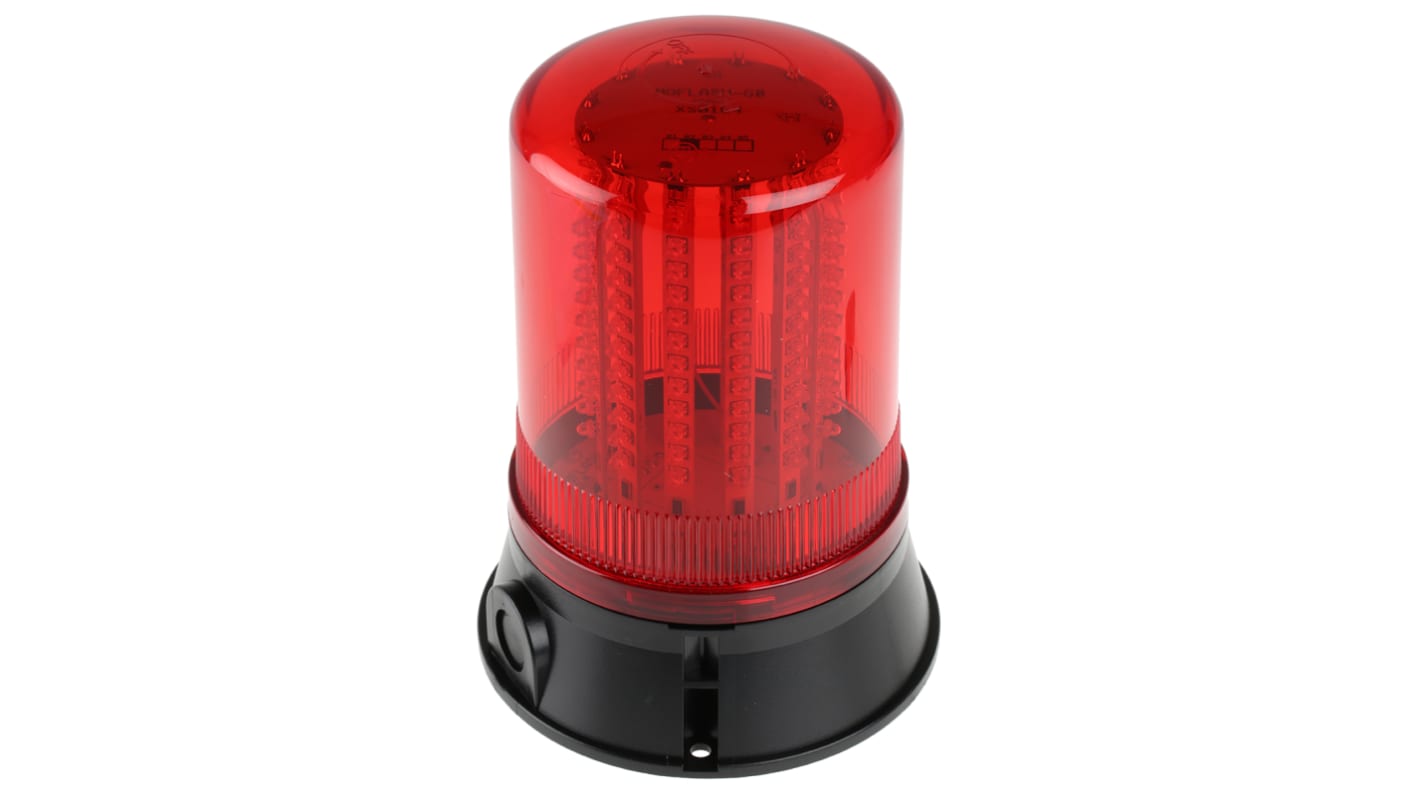 Moflash LED401, LED Blitz, Rundum, Dauer Signalleuchte Rot, 24 V dc, Ø 150mm x 205mm