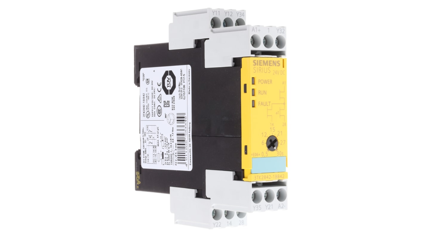Siemens Single-Channel Safety Switch/Interlock Safety Relay, 24V dc, 1 Safety Contacts