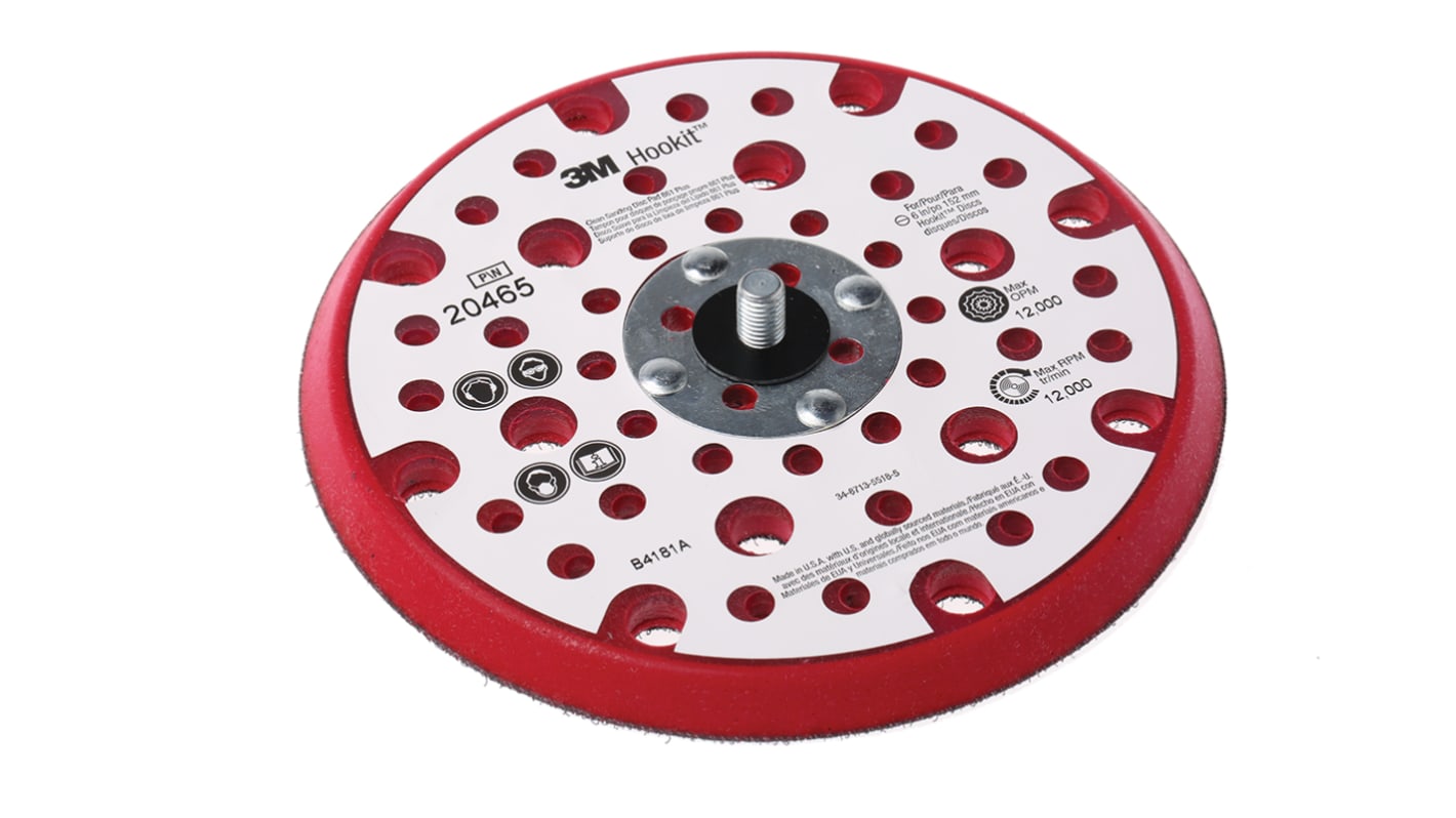 Plato de soporte 3M HOOKIT BACK UP PAD 150MM, para discos de 150mm