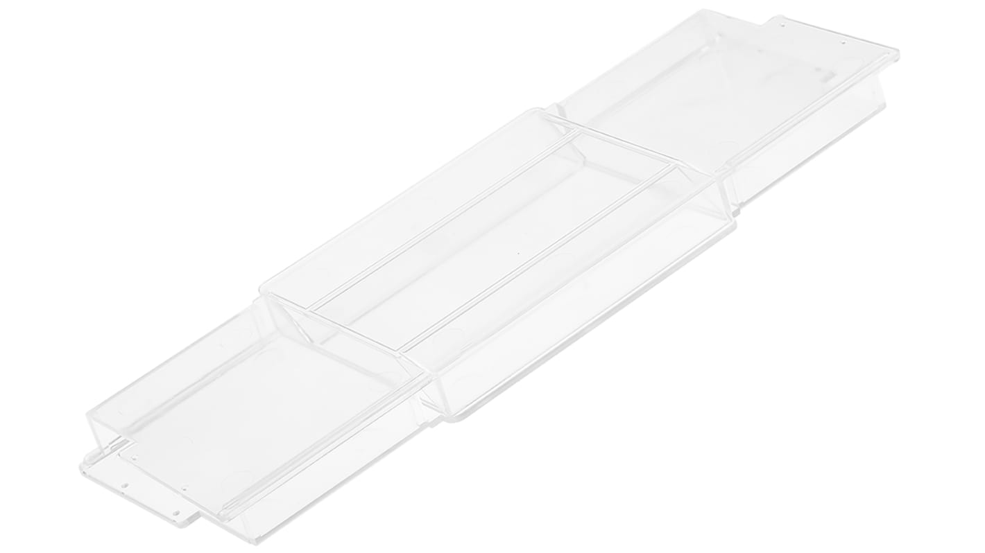 Bac de rangement RS PRO Transparent en PP, 20mm x 278mm x 97mm