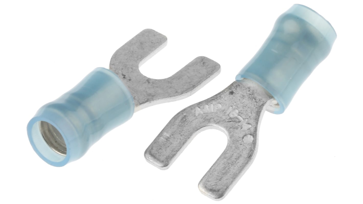 Capocorda a forcella a crimpare TE Connectivity serie PIDG, perno M3.5, 1.25mm² - 2mm², Blu