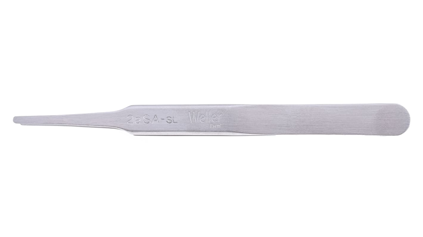 Weller Erem 120 mm, Stainless Steel, Flat; Rounded, Tweezers