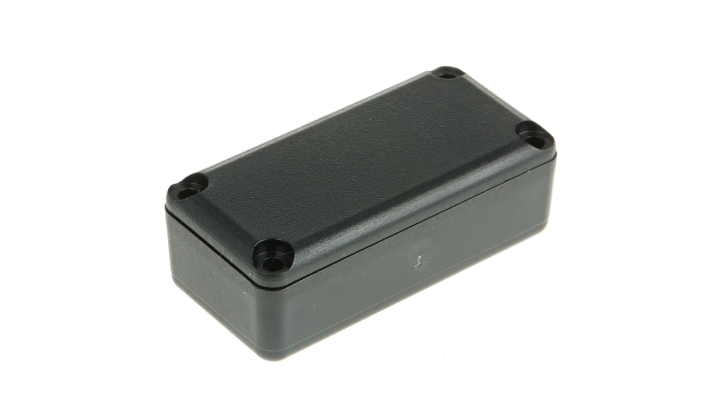 Black ABS Potting Box With Lid, 42 x 21 x 15mm