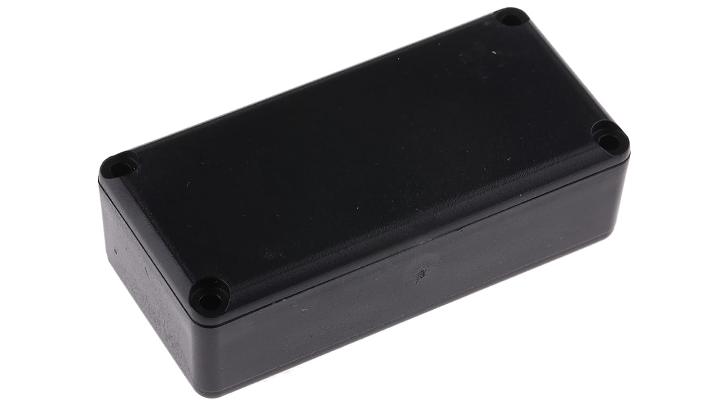 Black ABS Potting Box With Lid, 58 x 28 x 18mm