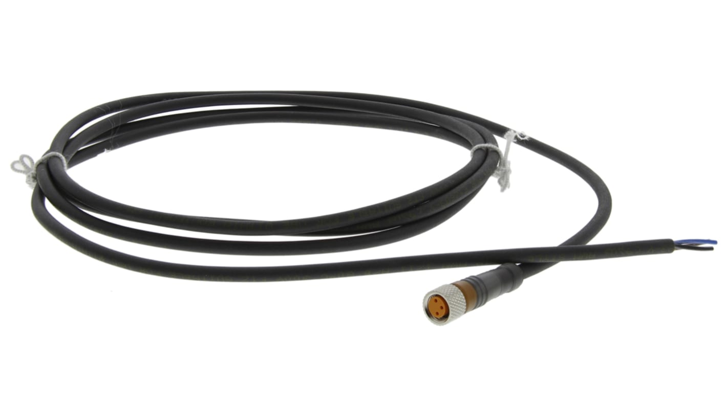 Cable de conexión Lumberg Automation, con. A M8 Hembra, 3 polos, con. B Sin terminación, cod.: A, long. 2m, 60 V, 4 A,