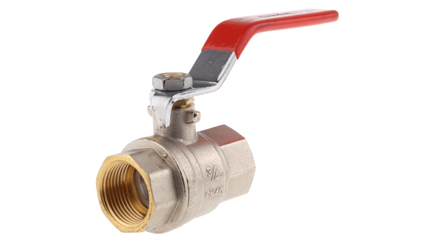 Sferaco Brass Full Bore, 2 Way, Ball Valve, BSPP 3/4in, 40bar Operating Pressure