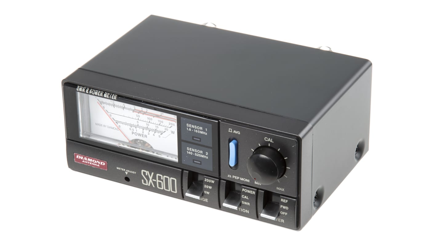 Medidor de energía de RF Diamond SX-600, frecuencia de 1,8 MHZ → 525MHZ, potencia máx. 200W