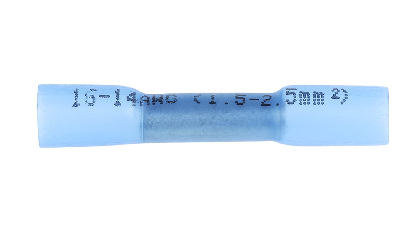 RS PRO Kabelspleißverbinder, Wärmeschrumpfung, Blau, Ges.L 37mm, 1.5mm² - 2.5mm², 14AWG max.