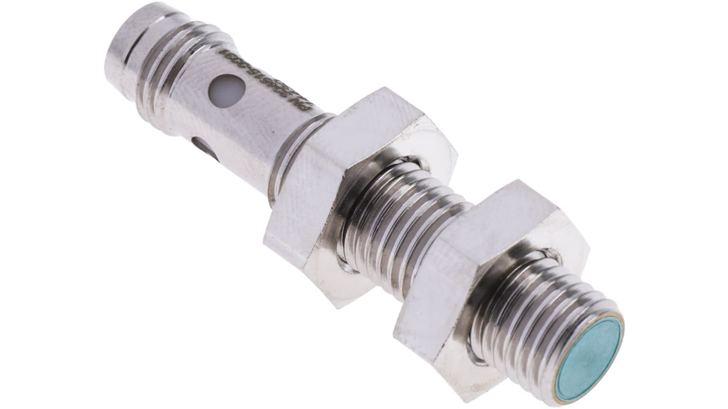 Sensor de proximidad Pepperl + Fuchs, M8 x 1, alcance 2 mm, salida PNP, 10 → 30 Vdc, IP67, 3kHz