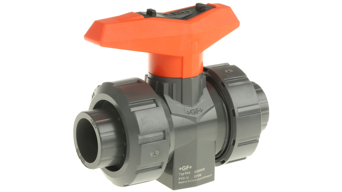 Georg Fischer Plastic 2 Way, High Pressure Ball Valve, BSP, 20mm