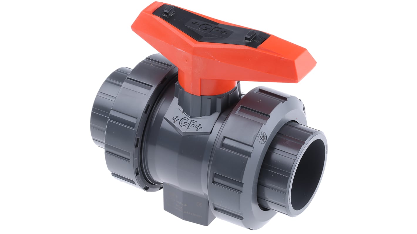 Georg Fischer Plastic 2 Way, High Pressure Ball Valve, BSP, 50mm