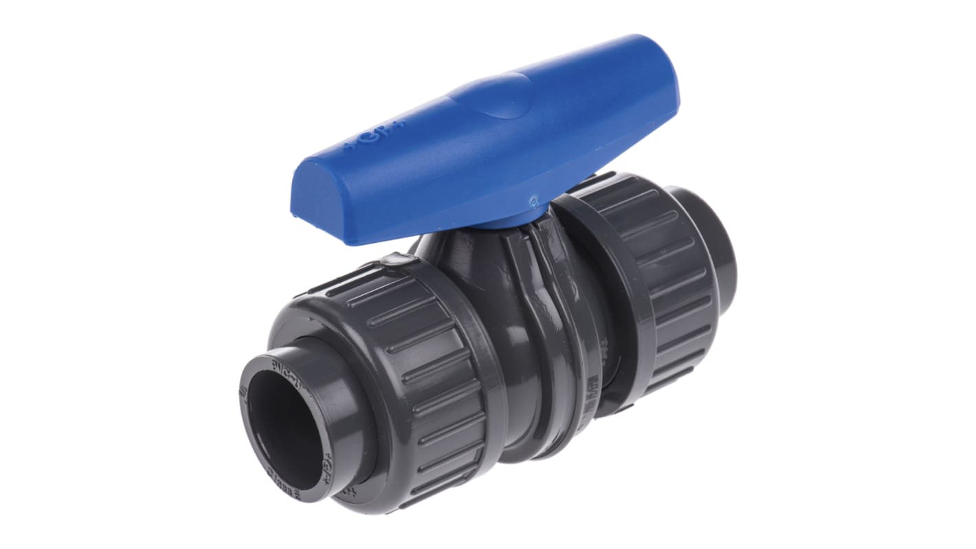 Georg Fischer Plastic 2 Way, High Pressure Ball Valve, BSPP, 1/2in