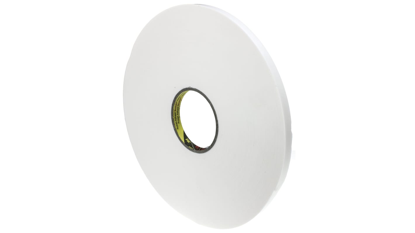 Nastro Biadesivo in Schiuma acrilica 3M 4430P, 12mm x 66m x 0.88mm, Bianco, 20 N/cm